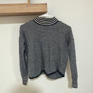 Madewell Navy and White Striped Top